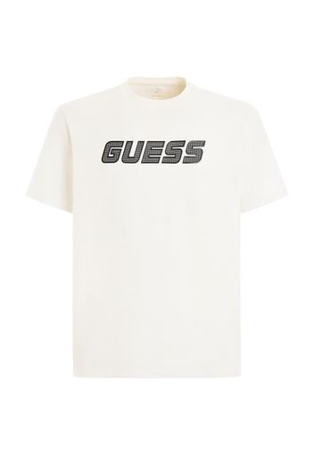 GUESS Maglietta  nero / bianco