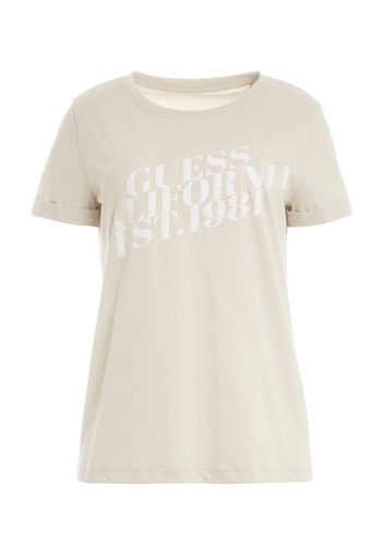 GUESS Maglietta  beige / bianco