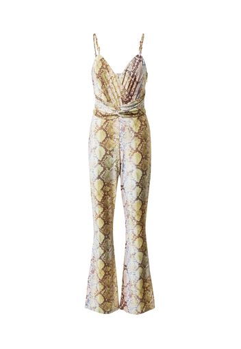 GUESS Tuta jumpsuit 'CARINA'  beige chiaro / blu scuro / marrone scuro / guscio d'uovo