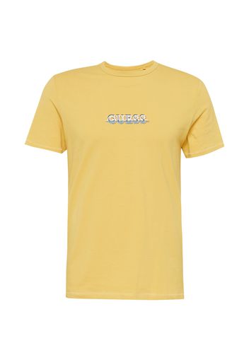 GUESS Maglietta 'MAKSIM'  blu chiaro / giallo chiaro / bianco