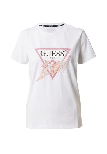 GUESS Maglietta  verde pastello / rosa chiaro / nero / bianco