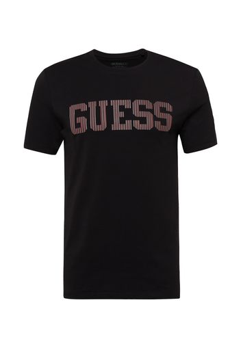 GUESS Maglietta 'ERMAK'  grigio scuro / rosso / nero / bianco