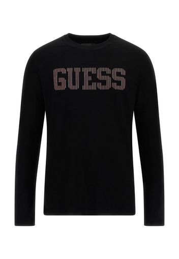 GUESS Maglietta  rosso pastello / nero / bianco