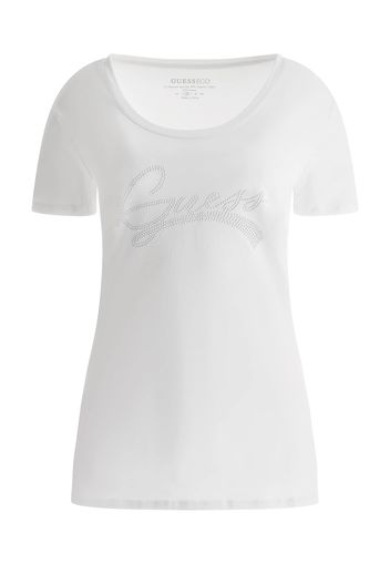 GUESS Maglietta  grigio argento / bianco