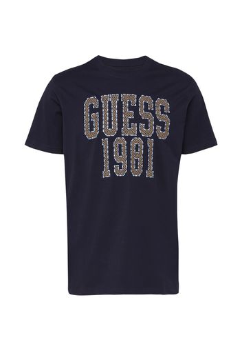 GUESS Maglietta 'MILAD'  beige / navy / blu chiaro / bianco