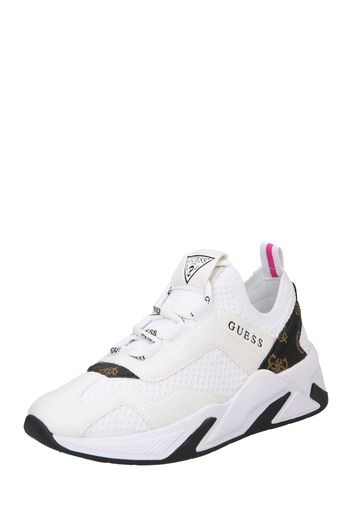 GUESS Sneaker bassa 'Geniver'  marrone / rosso vino / nero / bianco