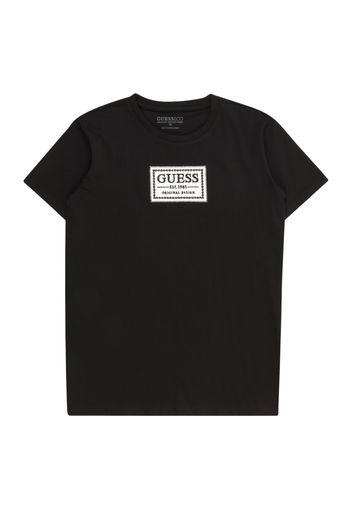 GUESS Maglietta  nero / bianco