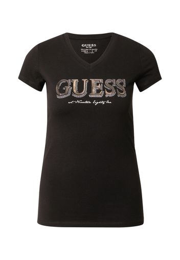 GUESS Maglietta  oro / nero / bianco