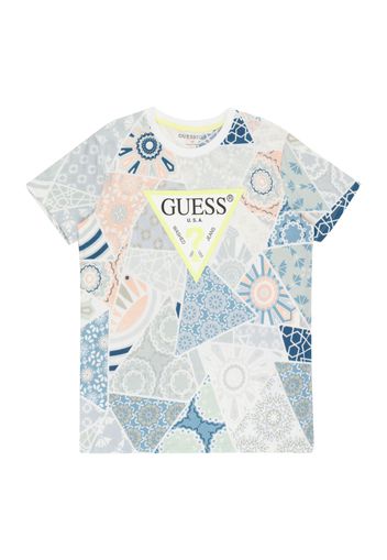 GUESS Maglietta  genziana / grigio chiaro / rosa / bianco