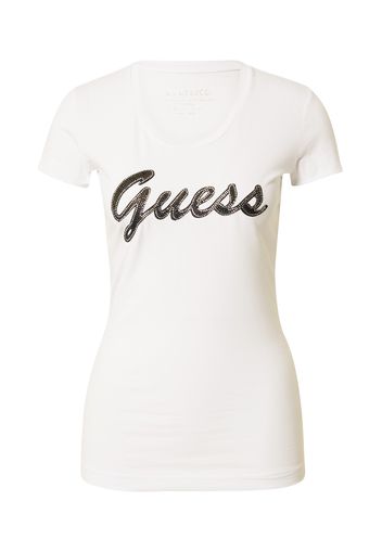 GUESS Maglietta  nero / bianco