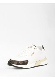 GUESS Sneaker bassa  bianco / marrone scuro / marrone