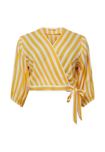 Guido Maria Kretschmer Curvy Collection Camicia da donna 'Clara'  bianco / giallo oro