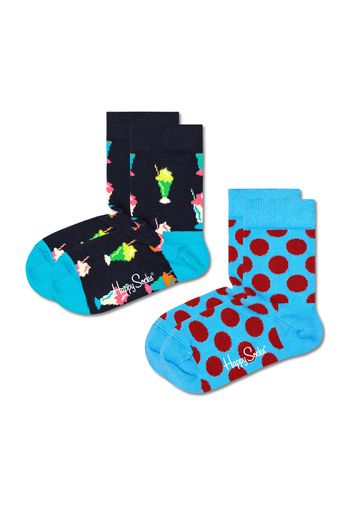 Happy Socks Calzino '2-Pack Kids Milkshake Sock'  colori misti