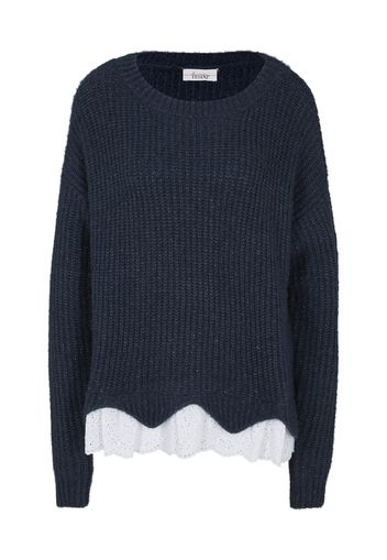 heine Pullover  blu notte / bianco