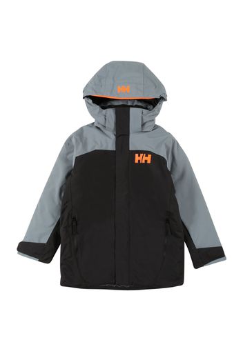 HELLY HANSEN Giacca per outdoor 'Level'  grigio / arancione neon / nero