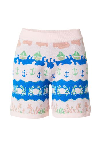 Helmstedt Pantaloni 'Voiler'  blu / rosa / verde chiaro / pesca