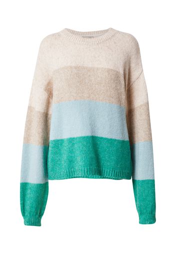 Herrlicher Pullover 'Ammi'  smeraldo / blu chiaro / beige sfumato / beige chiaro