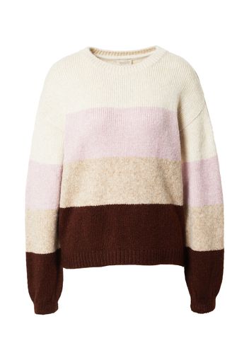 Herrlicher Pullover 'Ammi'  beige / sabbia / rosa / bordeaux