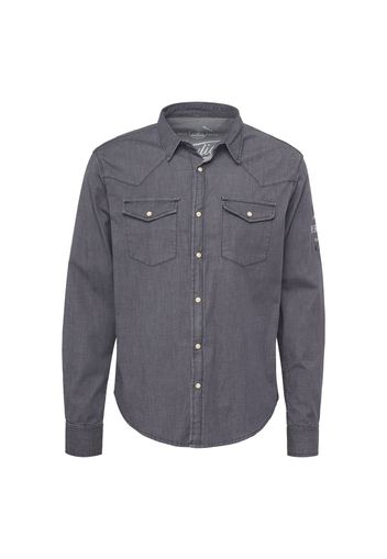 Herrlicher Camicia 'Clint'  nero denim / offwhite