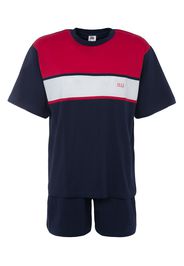 H.I.S Pigiama corto  rosso / bianco / navy