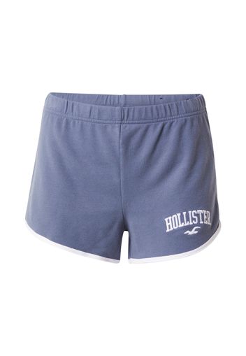 HOLLISTER Pantaloni  blu colomba / bianco