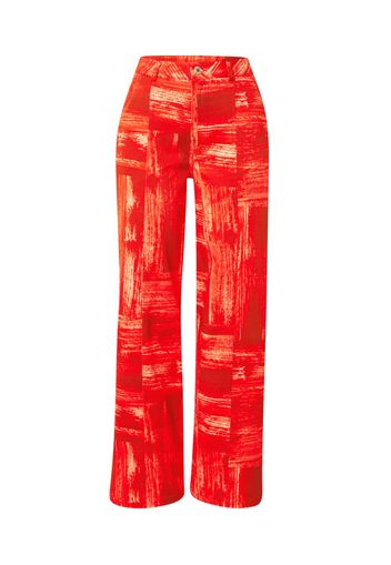 Hosbjerg Pantaloni  rosso / rosso arancione / bianco