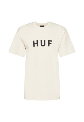 HUF Maglietta  crema / nero