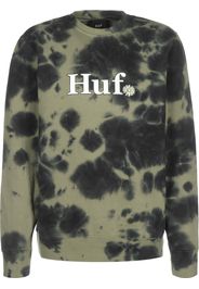 HUF Felpa 'In Bloom'  verde scuro / oliva / bianco