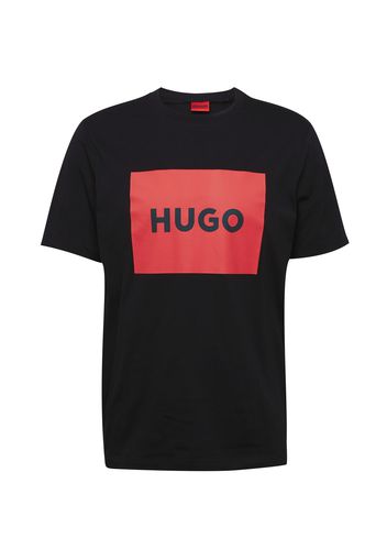 HUGO Maglietta 'Dulive'  nero / rosso