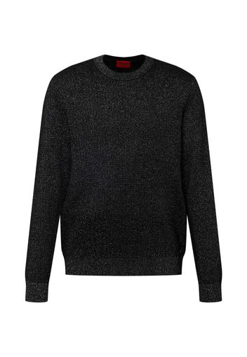 HUGO Pullover 'Schiq'  nero / argento