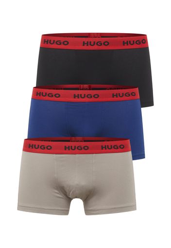 HUGO Boxer  blu scuro / grigio / rosso scuro / nero