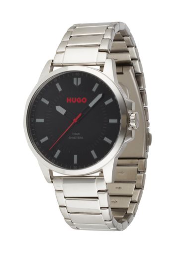 HUGO Orologio analogico  grigio scuro / rosso / nero / argento