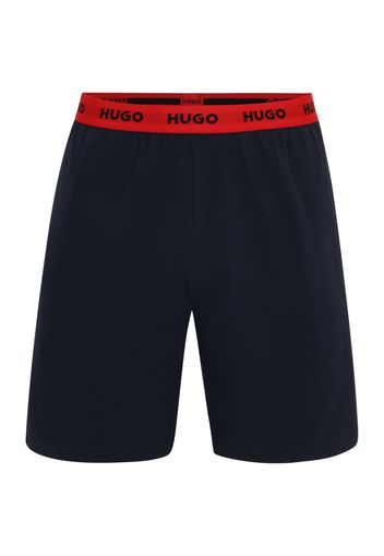 HUGO Pantaloncini da pigiama 'Linked'  navy / rosso