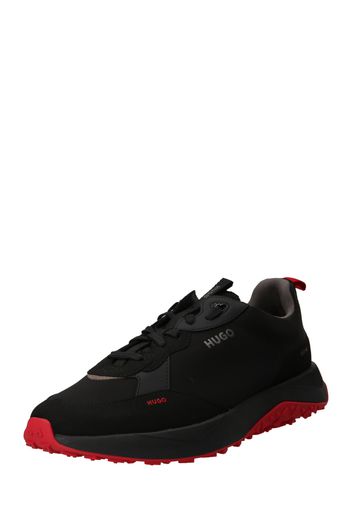 HUGO Sneaker bassa 'Kane'  grigio / rosso / nero