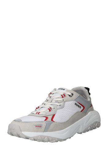 HUGO Sneaker bassa  grigio chiaro / rosso / bianco