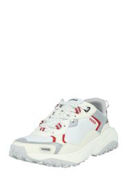 HUGO Sneaker bassa  grigio / rosso / bianco