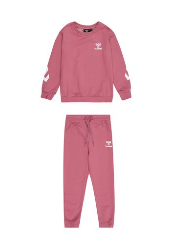 Hummel Tuta da jogging  fucsia / bianco