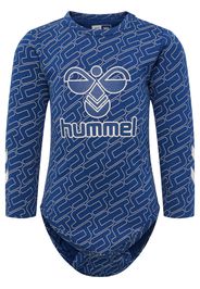 Hummel Tutina / body per bambino  genziana / bianco