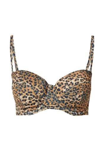 Hunkemöller Top per bikini  beige / marrone chiaro / navy