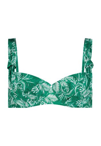 Hunkemöller Top per bikini 'Bermuda'  verde / bianco