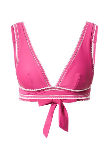 Hunkemöller Top per bikini 'Maya'  fucsia / bianco