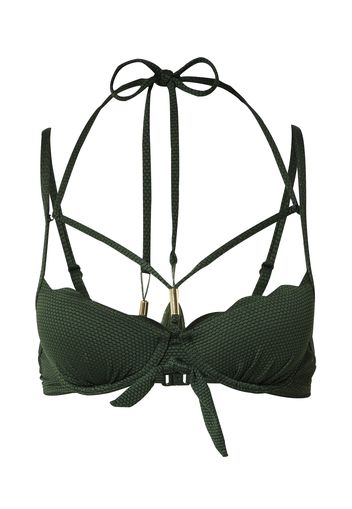 Hunkemöller Top per bikini 'Scallop'  verde scuro