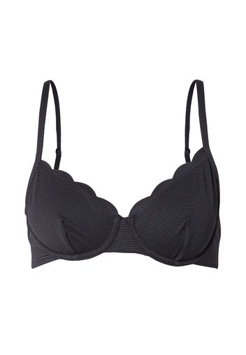 Hunkemöller Top per bikini 'Scallop'  nero