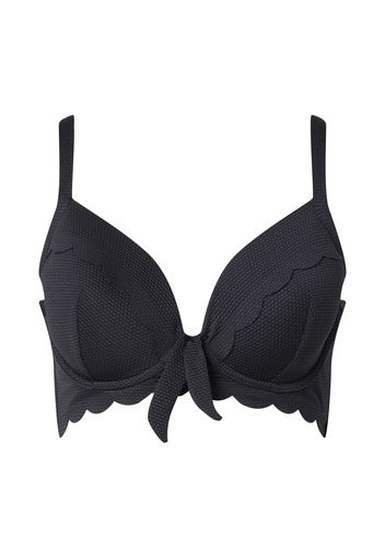 Hunkemöller Top per bikini 'Scallop'  nero