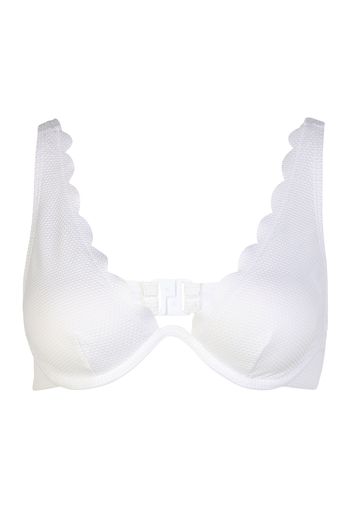 Hunkemöller Top per bikini 'Scallop'  bianco