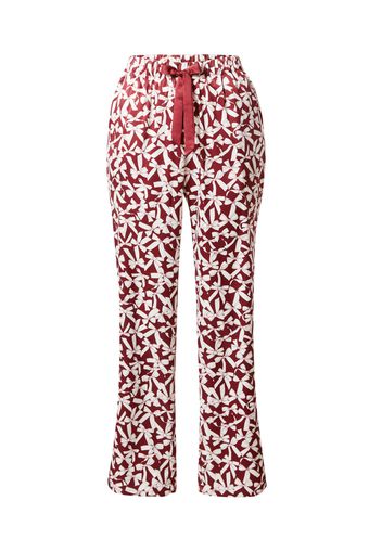 Hunkemöller Pantaloncini da pigiama  rosso scuro / bianco