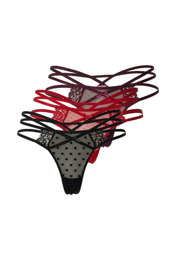 Hunkemöller String  rosso / borgogna / nero