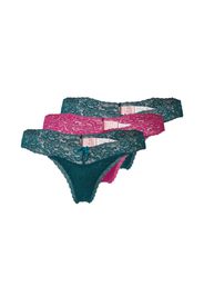 Hunkemöller String  verde scuro / fucsia