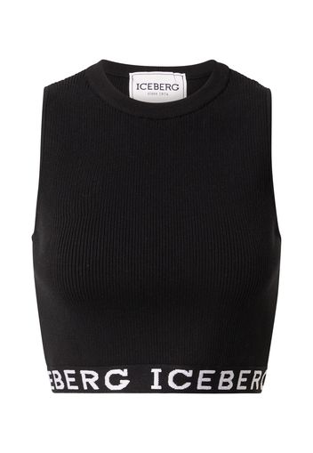 ICEBERG Top in maglia 'MAGLIA'  nero / bianco