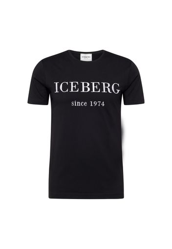 ICEBERG Maglietta  nero / bianco